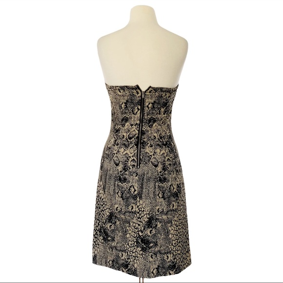 The limited faux snake skin strapless dress size 2 - Picture 4 of 6